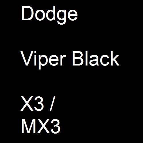 Dodge, Viper Black, X3 / MX3.